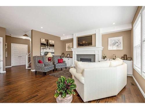 49 Legacy Terrace Se, Calgary, AB - Indoor Photo Showing Living Room With Fireplace