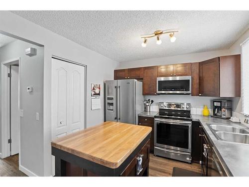 719 Whitehill Way Ne, Calgary, AB - Indoor Photo Showing Kitchen With Stainless Steel Kitchen With Double Sink