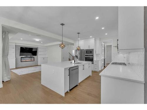 136 Sandpiper Landing, Chestermere, AB - Indoor Photo Showing Kitchen With Upgraded Kitchen