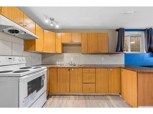 255 Taravista Drive Ne, Calgary, AB - Indoor Photo Showing Kitchen With Double Sink