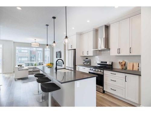 51 Royal Elm Green Nw, Calgary, AB - Indoor Photo Showing Kitchen With Stainless Steel Kitchen With Upgraded Kitchen
