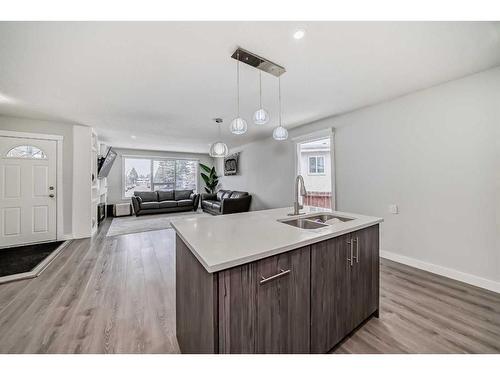 155 Penbrooke Close Se, Calgary, AB - Indoor Photo Showing Kitchen With Double Sink