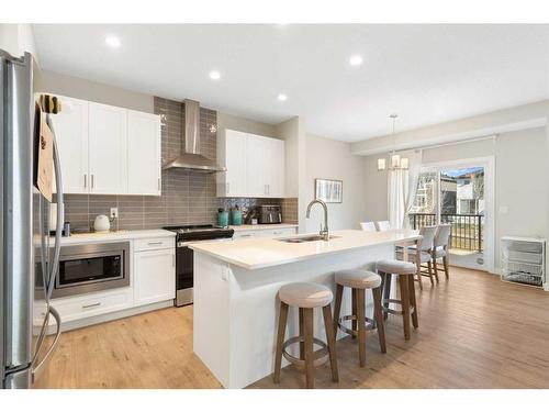 84 Walgrove Terrace Se, Calgary, AB - Indoor Photo Showing Kitchen With Stainless Steel Kitchen With Upgraded Kitchen