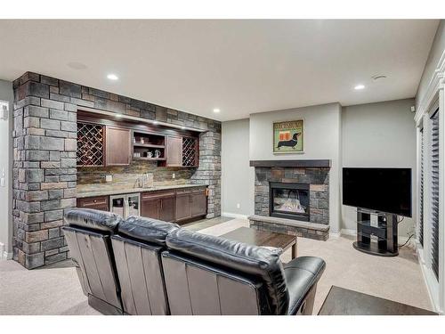 123 Mahogany Bay Se, Calgary, AB - Indoor With Fireplace