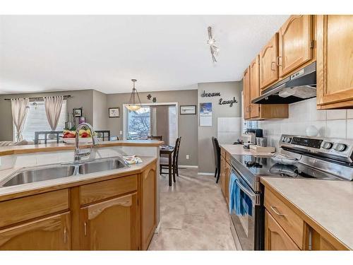 13725 Mt Mckenzie Drive Se, Calgary, AB - Indoor Photo Showing Kitchen With Double Sink