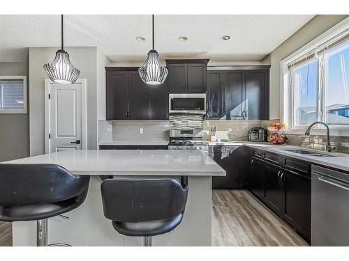 67 Legacy Glen Row Se, Calgary, AB - Indoor Photo Showing Kitchen With Double Sink With Upgraded Kitchen
