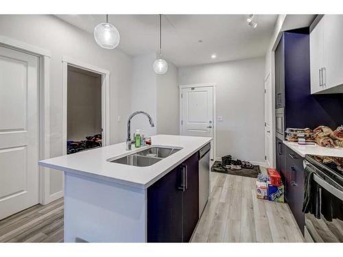 308-238 Sage Valley Common Nw, Calgary, AB - Indoor Photo Showing Kitchen With Double Sink With Upgraded Kitchen