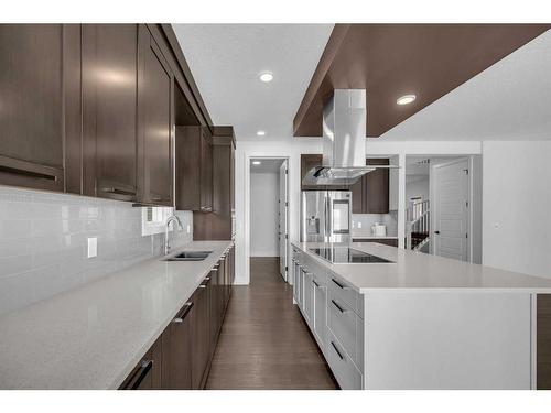 300 Corner Meadows Manor Ne, Calgary, AB - Indoor Photo Showing Kitchen With Upgraded Kitchen