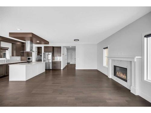 300 Corner Meadows Manor Ne, Calgary, AB - Indoor With Fireplace