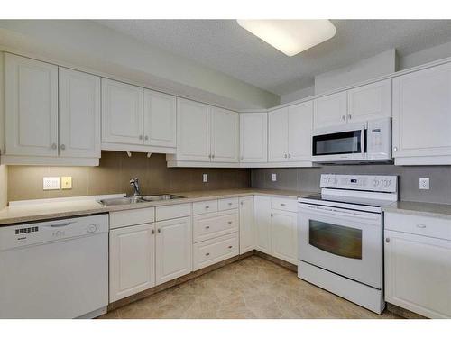 218-9449 19 Street Sw, Calgary, AB - Indoor Photo Showing Kitchen With Double Sink