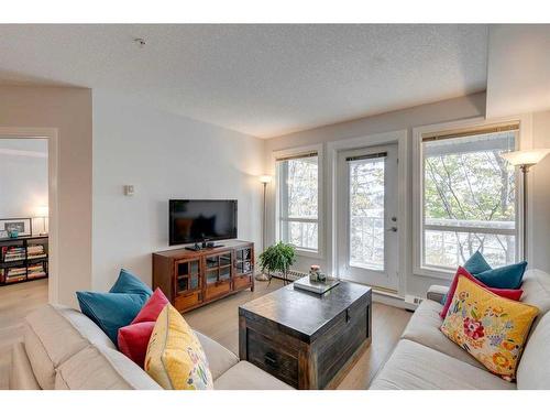 211-3101 34 Avenue Nw, Calgary, AB - Indoor Photo Showing Living Room