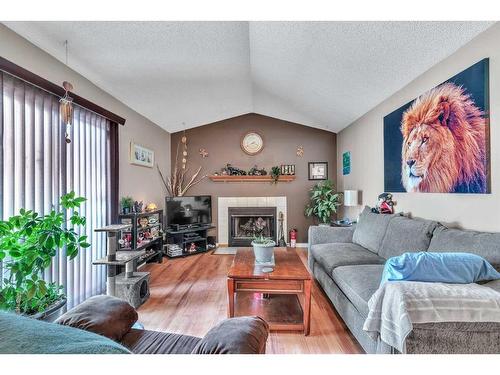 5-5397 Rundlehorn Drive Ne, Calgary, AB - Indoor Photo Showing Living Room With Fireplace