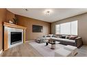 412 Kincora Bay Nw, Calgary, AB  - Indoor Photo Showing Living Room With Fireplace 