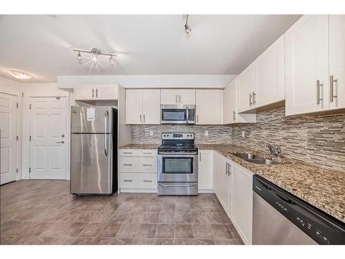1308-99 Copperstone Park Se, Calgary, AB - Indoor Photo Showing Kitchen With Double Sink With Upgraded Kitchen