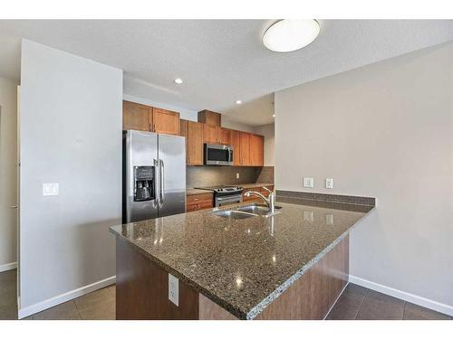 2205-211 13 Avenue Se, Calgary, AB - Indoor Photo Showing Kitchen With Double Sink
