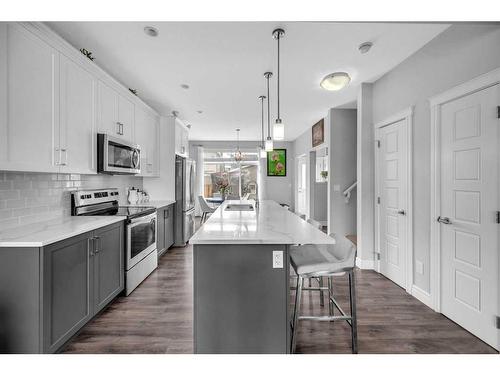 107 Savanna Boulevard Ne, Calgary, AB - Indoor Photo Showing Kitchen With Stainless Steel Kitchen With Upgraded Kitchen