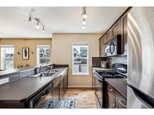 234 Silverado Plains Close Sw, Calgary, AB - Indoor Photo Showing Kitchen With Double Sink