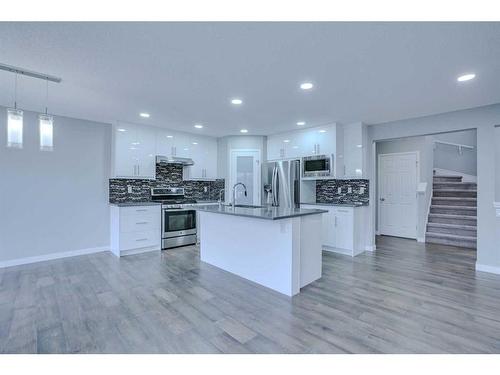 98 Evansbrooke Park Nw, Calgary, AB - Indoor Photo Showing Kitchen With Upgraded Kitchen