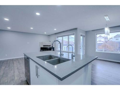 98 Evansbrooke Park Nw, Calgary, AB - Indoor Photo Showing Kitchen With Double Sink