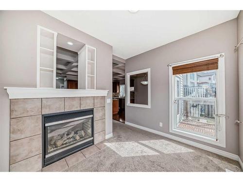 95 Kincora Drive Nw, Calgary, AB - Indoor With Fireplace