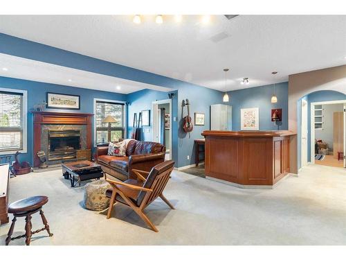 148 Christie Park View Sw, Calgary, AB - Indoor With Fireplace