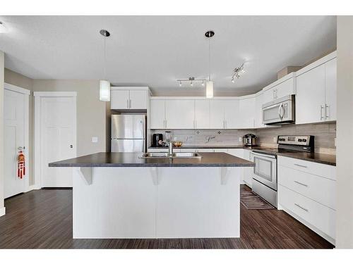 408 Skyview Ranch Grove Ne, Calgary, AB - Indoor Photo Showing Kitchen With Stainless Steel Kitchen With Upgraded Kitchen