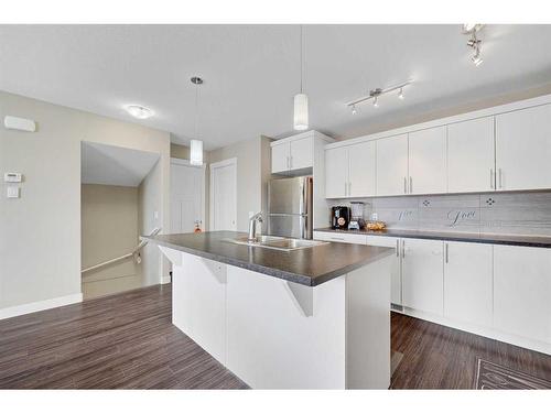 408 Skyview Ranch Grove Ne, Calgary, AB - Indoor Photo Showing Kitchen With Double Sink With Upgraded Kitchen