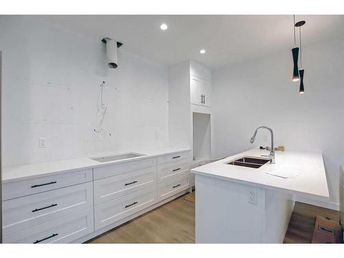 4423 Bowness Road Nw, Calgary, AB - Indoor Photo Showing Kitchen With Double Sink