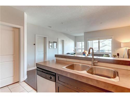 209-1108 15 Street Sw, Calgary, AB - Indoor Photo Showing Kitchen With Double Sink