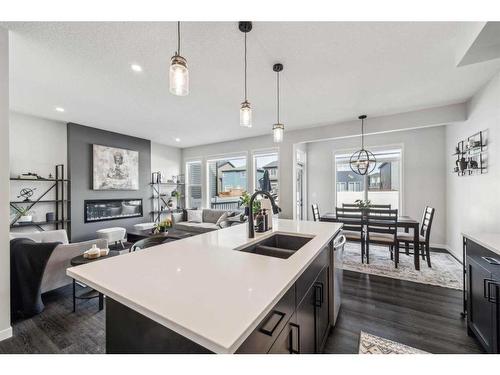 42 Wolf Hollow Way Se, Calgary, AB - Indoor Photo Showing Kitchen With Double Sink With Upgraded Kitchen