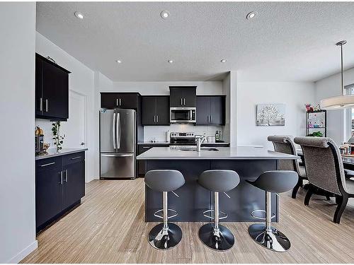 1713 Montgomery Gate Se, High River, AB - Indoor Photo Showing Kitchen With Upgraded Kitchen