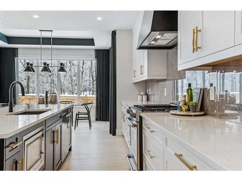 66 Aspen Summit Close Sw, Calgary, AB - Indoor Photo Showing Kitchen With Upgraded Kitchen
