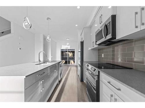 225 Saddlepeace Crescent Ne, Calgary, AB - Indoor Photo Showing Kitchen With Upgraded Kitchen