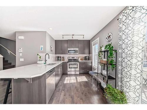377 Mckenzie Towne Gate Se, Calgary, AB - Indoor Photo Showing Kitchen With Stainless Steel Kitchen With Upgraded Kitchen
