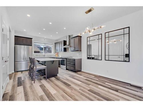 71 Corner Meadows Manor Ne, Calgary, AB - Indoor Photo Showing Kitchen With Stainless Steel Kitchen With Upgraded Kitchen