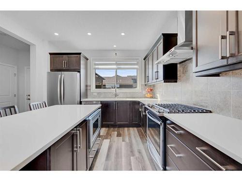 71 Corner Meadows Manor Ne, Calgary, AB - Indoor Photo Showing Kitchen With Stainless Steel Kitchen With Upgraded Kitchen