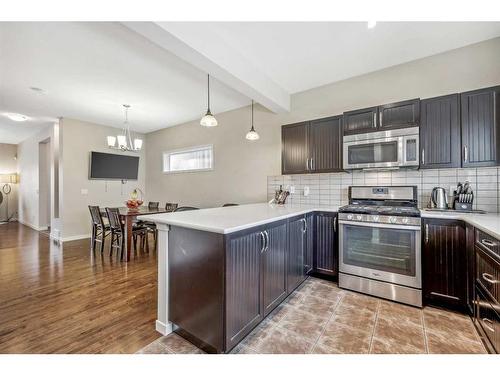 208 Mahogany Grove Se, Calgary, AB - Indoor Photo Showing Kitchen With Stainless Steel Kitchen With Upgraded Kitchen