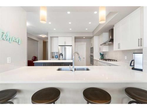 53 Masters Place Se, Calgary, AB - Indoor Photo Showing Kitchen With Double Sink With Upgraded Kitchen