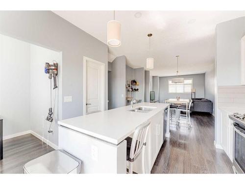 38 Copperstone Common Se, Calgary, AB - Indoor Photo Showing Kitchen With Double Sink With Upgraded Kitchen