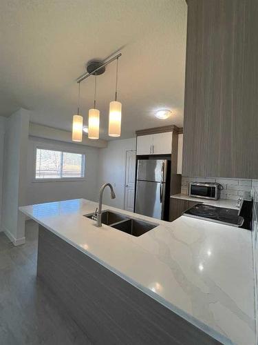 6132 Madigan Drive Ne, Calgary, AB - Indoor Photo Showing Kitchen With Double Sink