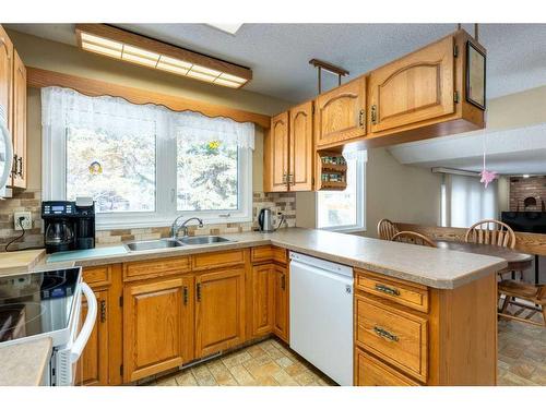 10727 Willowfern Drive Se, Calgary, AB - Indoor Photo Showing Kitchen With Double Sink