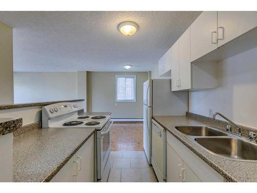 414-1040 15 Avenue Sw, Calgary, AB - Indoor Photo Showing Kitchen With Double Sink