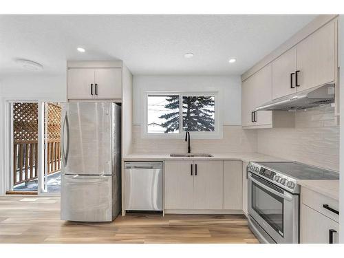 1344 Pennsburg Road Se, Calgary, AB - Indoor Photo Showing Kitchen With Stainless Steel Kitchen With Double Sink