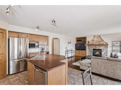 284 Mt Brewster Circle Se, Calgary, AB - Indoor With Fireplace