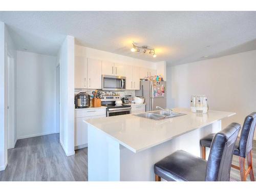 1417-4641 128 Avenue Ne, Calgary, AB - Indoor Photo Showing Kitchen With Double Sink
