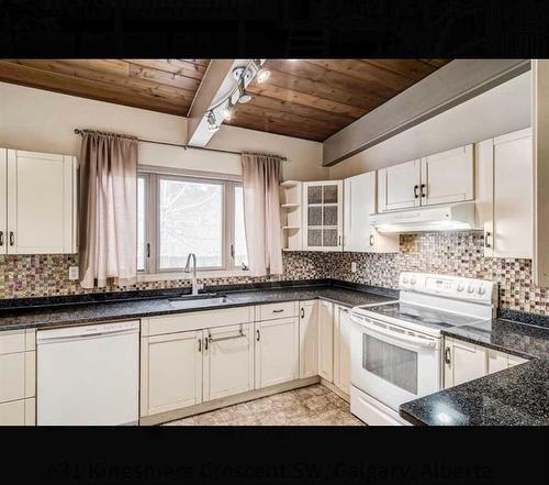 631 Kingsmere Crescent Sw, Calgary, AB - Indoor Photo Showing Kitchen With Double Sink