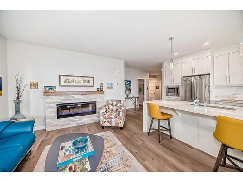 2108-80 Greenbriar Place Nw, Calgary, AB - Indoor With Fireplace