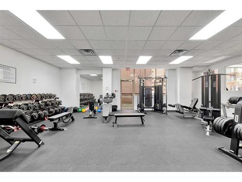 401-683 10 Street Sw, Calgary, AB - Indoor Photo Showing Gym Room