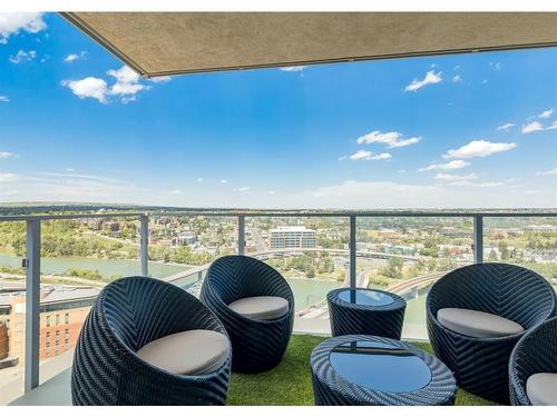2402-510 6 Avenue Se, Calgary, AB - Outdoor With Balcony With View With Exterior