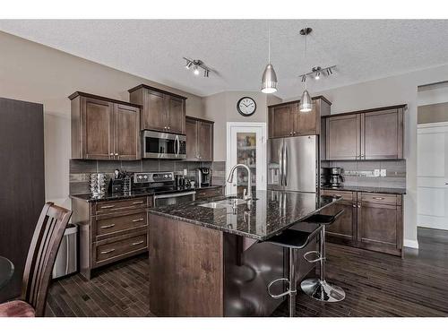 161 Rainbow Falls Heath, Chestermere, AB - Indoor Photo Showing Kitchen With Stainless Steel Kitchen With Upgraded Kitchen